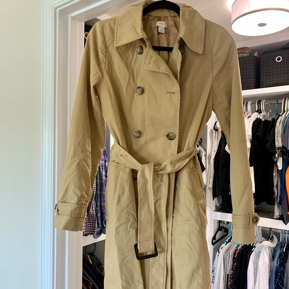 J. Crew Tan Trench Coat